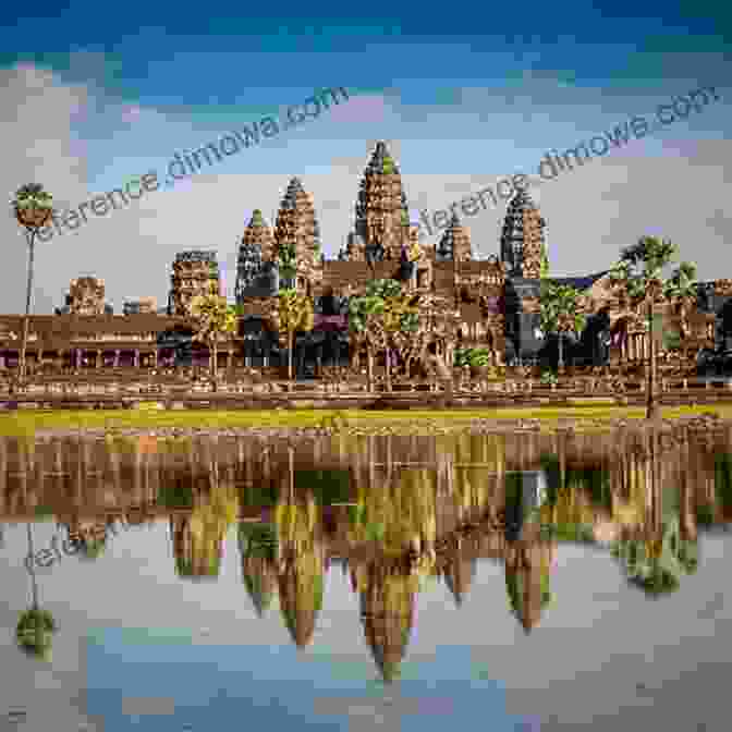 A Captivating Photograph Of Angkor Wat, Cambodia, Showcasing Its Intricate Architecture And Sprawling Temple Grounds Journey Through East And South