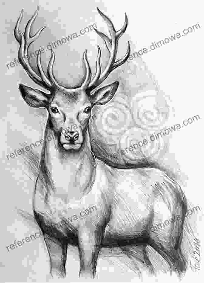 A Drawing Of A Deer My Time With Nature: Drawings And Poems