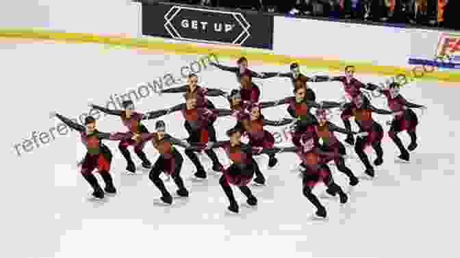 A Group Of Skaters Performing A Synchronized Routine On Ice Skating Evolution: History And Culture: Skating History