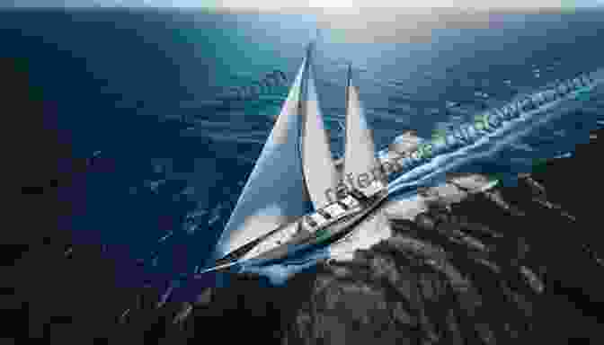 A Lone Sailboat Navigates The Vast Expanse Of The Ocean, Its Sails Billowing In The Wind The Blue Of Sailing: The 22 Keys To Sailing Mastery