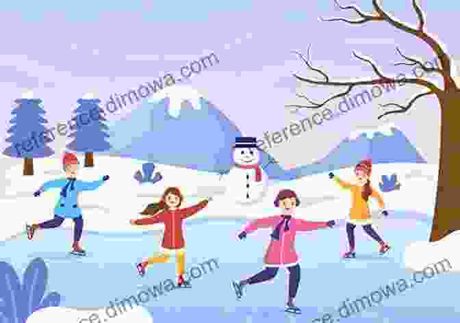 A Majestic Illustration Of Children Ice Skating Through A Picturesque Winter Landscape Hans Brinker Or The Sliver Skates (Illustrated)