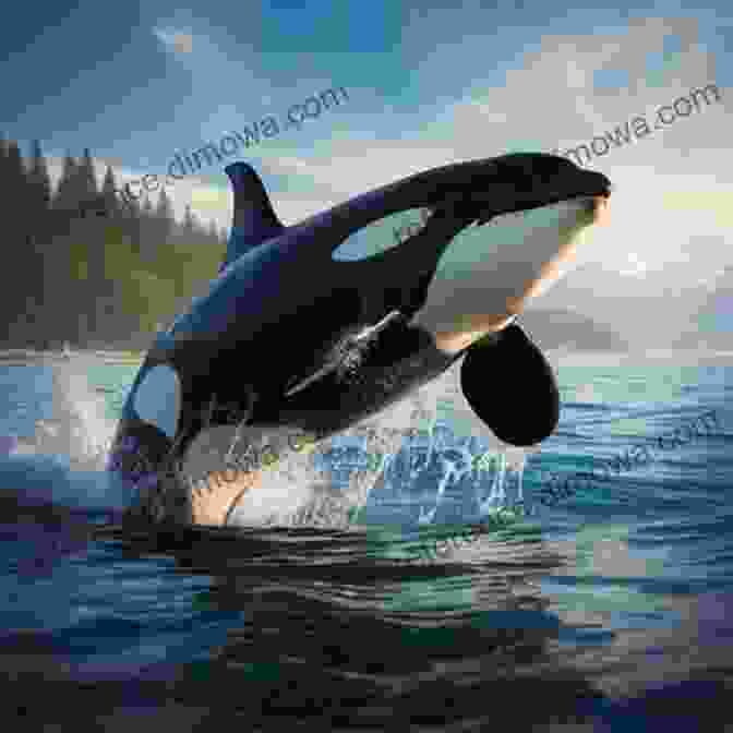 A Majestic Orca Leaps From The Ocean's Depths, Its Sleek Body Glistening In The Sunlight Thunder Creek Ranch (Orca Echoes)