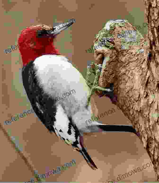 A Red Headed Woodpecker Perched On A Tree Trunk, Its Bright Red Head And Black And White Plumage 50 Things To Know About Birds In Ohio: Birdwatching In The Buckeye State (50 Things To Know About Birds United States)