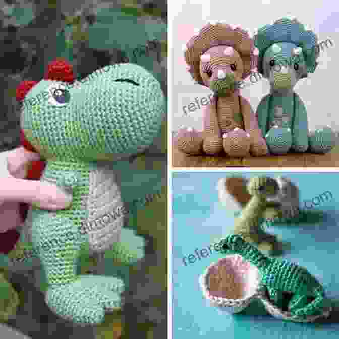 Cover Of The Book 'Lovely And Adorable Ideas To Crochet Dinosaur With Step By Step Instructions' Dinosaur Crochet Ideas: Lovely And Adorable Ideas To Crochet Dinosaur With Step By Step Instructions