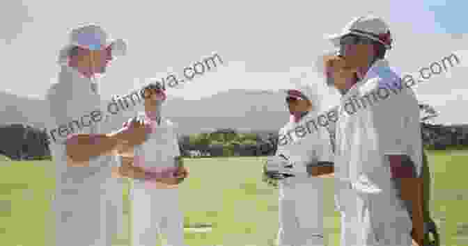 Cricket Players Discussing Tactics On The Field The All Rounder: The Inside Story Of Big Time Cricket