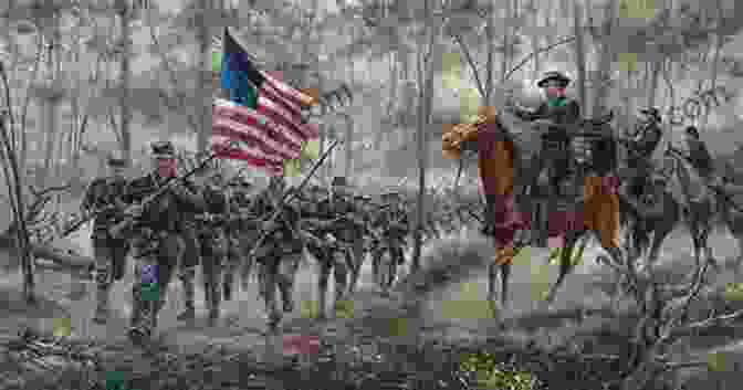 Dramatic Illustration Of A Fierce Battle Scene, Capturing The Chaos And Devastation Of The American Civil War The Winter Of Red Snow (Dear America)