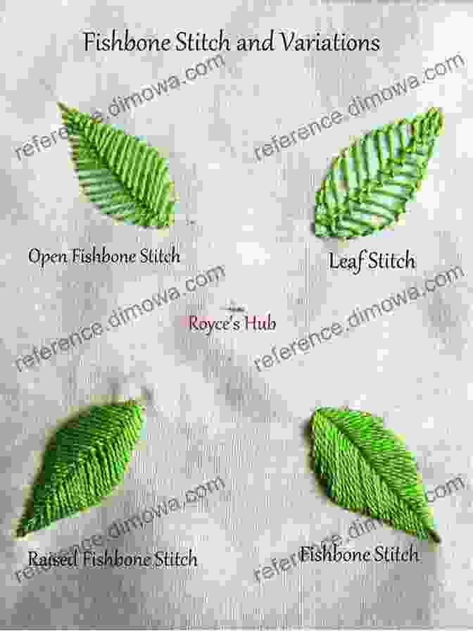 Embroidered Leaf Design More Than 100 Flower Leaf And Foliage Designs Stitched Step By Step In Hand Needlework