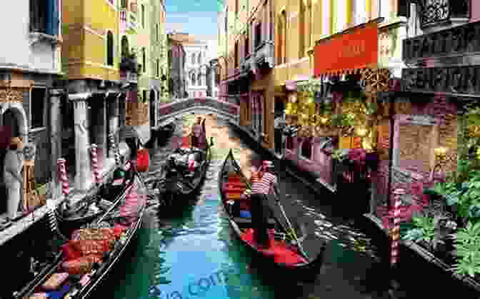 Gondola Gliding Through The Canals Of Venice, With Colorful Buildings And Bridges In The Background. Experience Northern Italy 2024 A Z R