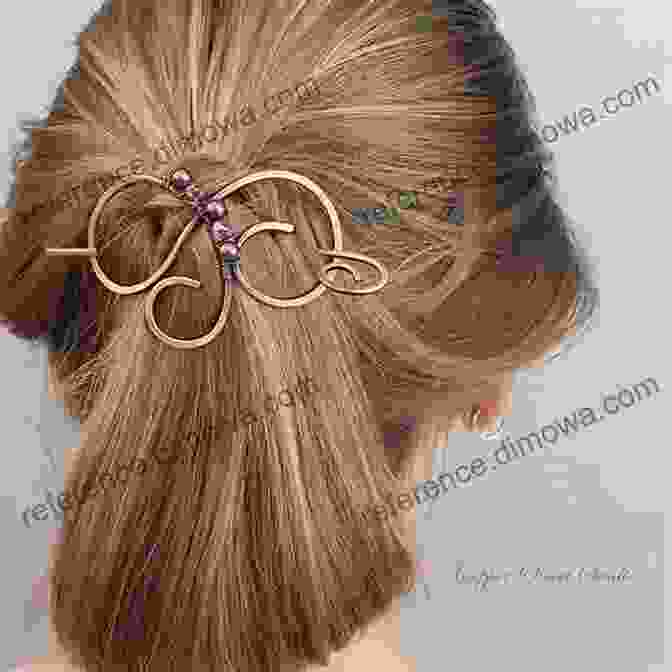 Image Of A Woman Wearing A Handmade Hair Clip Make Your Own Hair Wear: Beaded Barrettes Clips Dangles Headbands