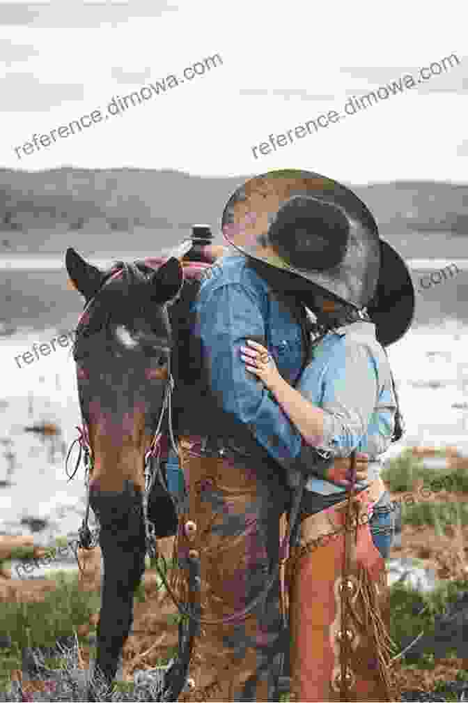 Love On The Horizon Book Cover Featuring A Handsome Cowboy And A Beautiful Indian Princess Embracing Against A Backdrop Of The Vast Western Frontier Love On The Horizon: Historical Western Romance