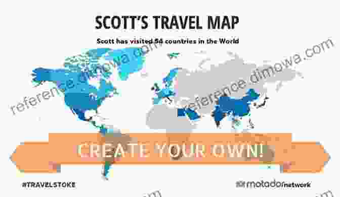 Map Of The World With Highlighted Travel Destinations Around The World In 100 Days