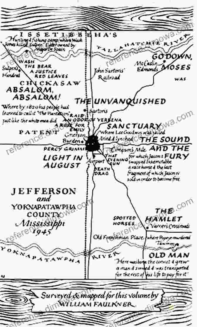 Map Of Yoknapatawpha County Myself And The World: A Biography Of William Faulkner