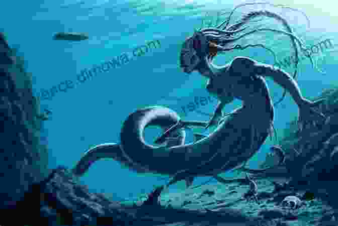 Mermaid Princess Battling A Giant Sea Monster In A Stormy Underwater Scene Sea Of Stars (Kricket 2)