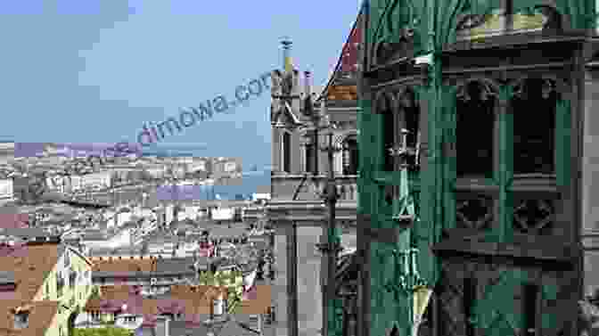 Panoramic View Of Geneva's Old Town With St. Pierre Cathedral In The Foreground Switzerland: Geneva Bern (Photo Book 66)