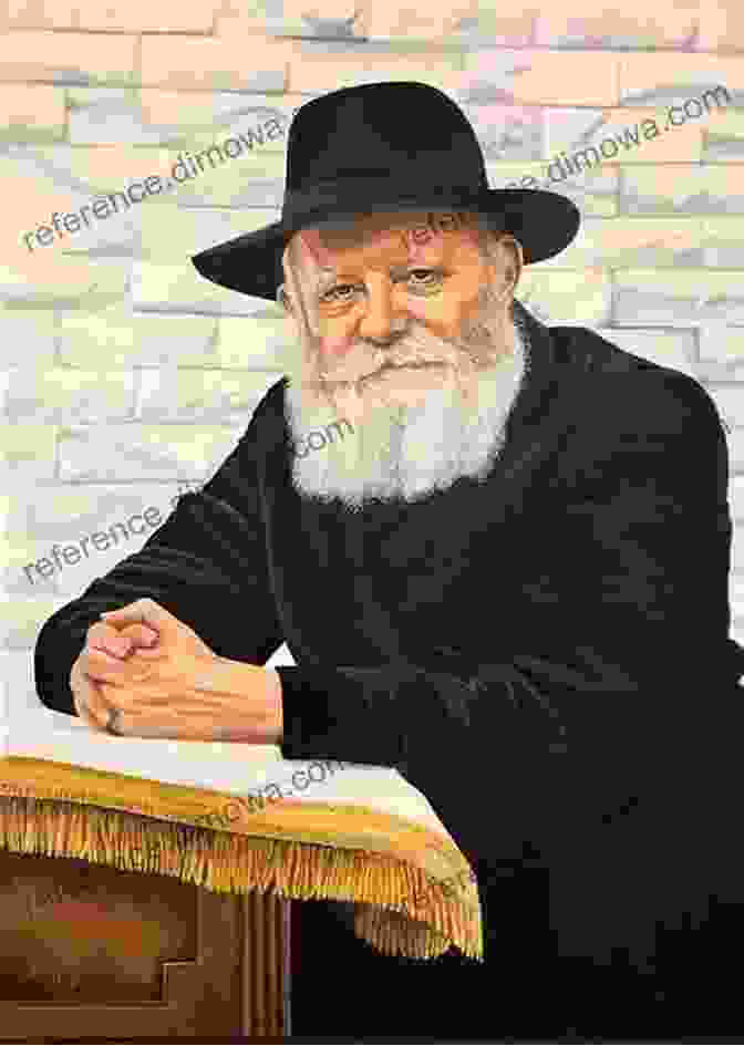 Portrait Of Rabbi Shalom Jeremiah Abba Rubin, A Bearded Man With A Kind Smile And Piercing Eyes, Wearing A Black Hat And A White Robe. Shalom Jeremiah Abba Rubin