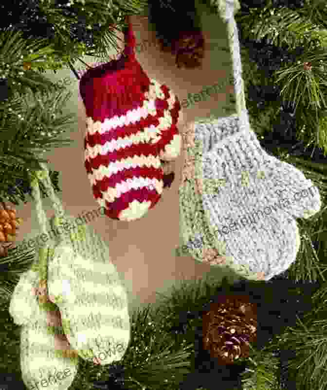 Red And White Striped Crochet Christmas Mittens Crochet Christmas Mittens Patterns: Warm And Cute Mittens Crochet Tutorials